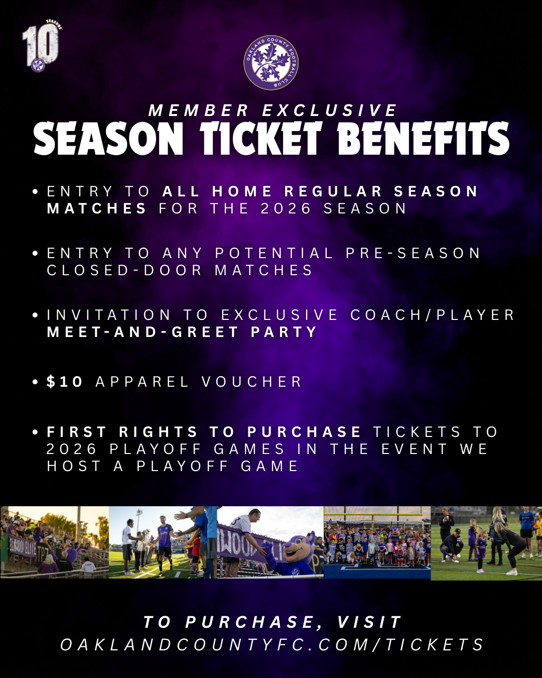Season Ticket Benefits
