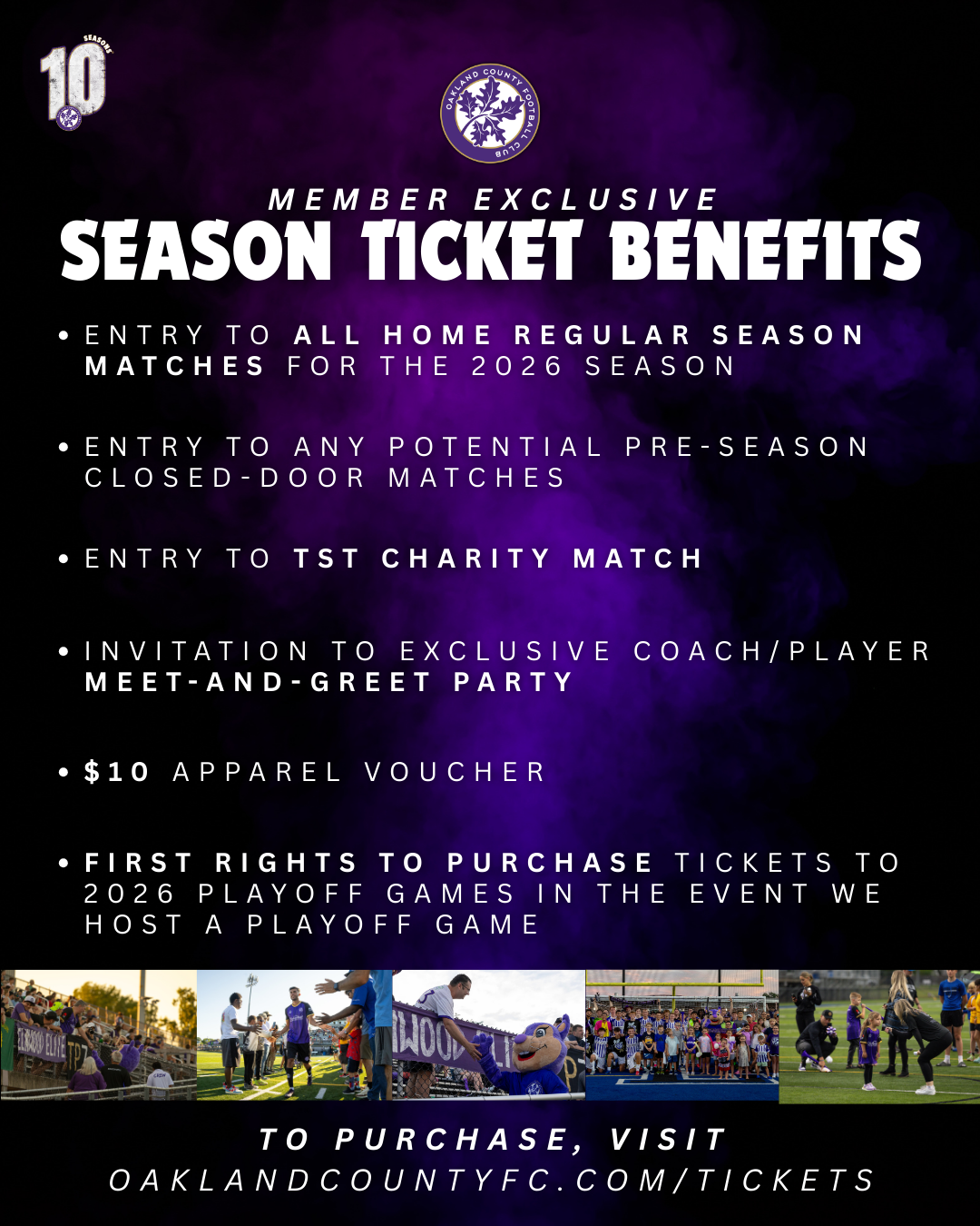 Season Ticket Benefits
